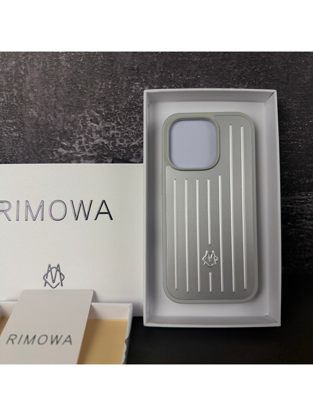 🛸 RIMOWA Silver iPhone 16 Pro Max Aluminum Metal Case Grooved Luggage Style - Picture 13 of 13